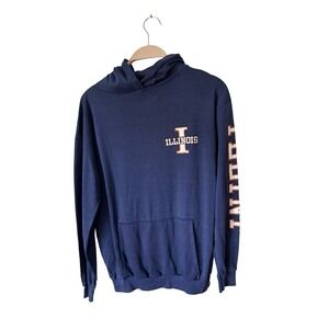 artex UIUC University of Illinois Illinis hoodie long sleeve shirt sz Large